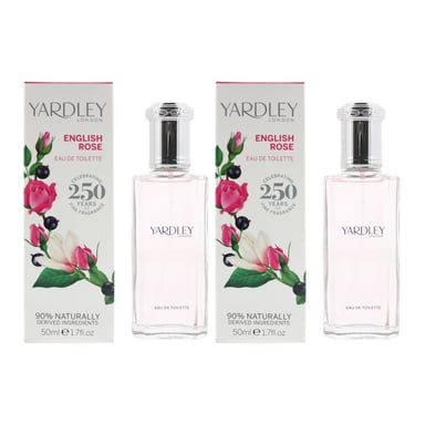 Yardley English Rose Eau de Toilette 50ml x 2
