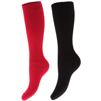 Floso Damen/Damen Thermo-Winter-Stiefel-Socken (2 Paar) (Rosa/Schwarz)