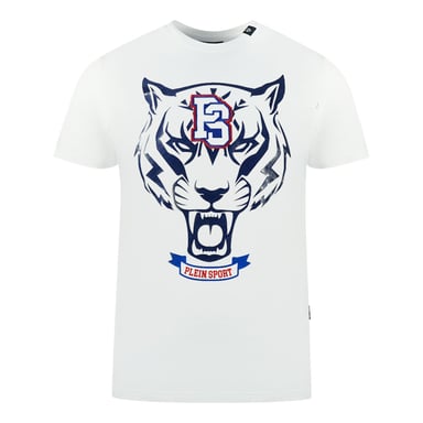 Plein Sport PS Tiger Logo Weißes T-Shirt