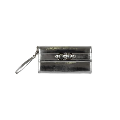 Christian Dior Metallic Silber Pochette