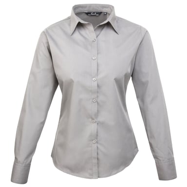 Premier - Bluse für Damen Langärmlig (Silber)