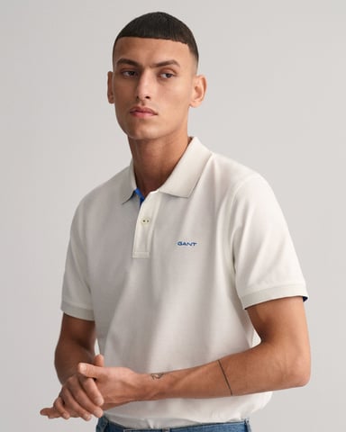 GANT Regular Fit Kurzarm-Kontrastpiqué Rugger