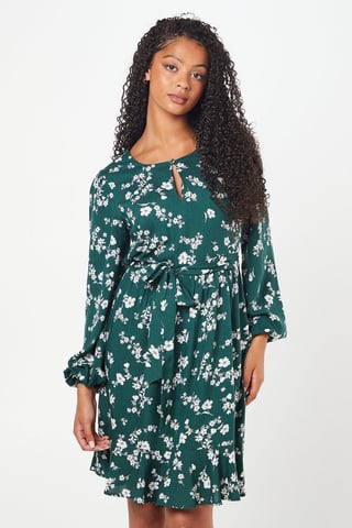 Tall Ditsy Floral Print Belted Mini Dress