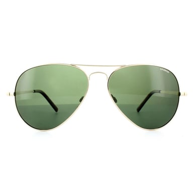 Polaroid Aviator Unisex Licht Gold Grün Polarisierte Sonnenbrille