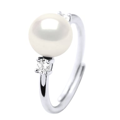 DIADEMA - Ring - Echte Süßwasserperlen - Weiß