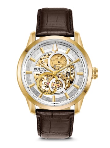 Bulova Automatik / Wilton Herrenbraun Uhr 97A138