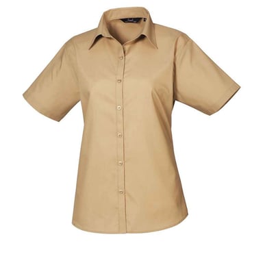 Premier - Bluse für Damen kurzärmlig (Khaki)