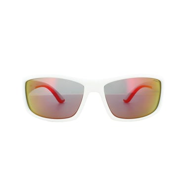 Polaroid Sport-Sonnenbrille PLD 7011/S IXN OZ Weiß Orange Rot Spiegel Polarisiert