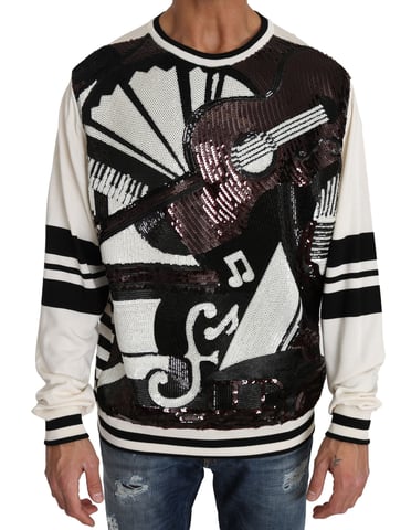 Pailletten-Seidenpullover