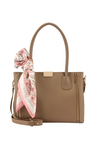 Laura Ashley – Schultertasche aus dunklem Nerz