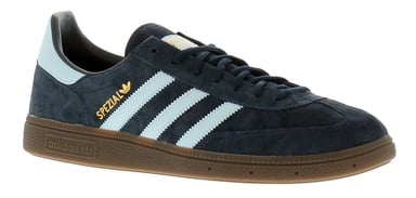 Mens Adidas Handball Spezial  Leather Upper Trainers Seven Eyelet Lace Fastening Classic 3 Stripe De