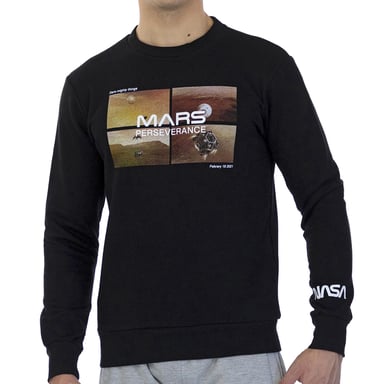 Langärmeliges Basic-Sweatshirt mit Rundhalsausschnitt MARS09S für Männer