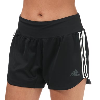 adidas Damen 3-Streifen Sportshorts in Schwarz