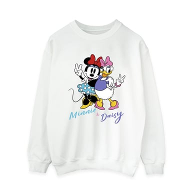 Disney Damen/Damen Minnie Mouse und Daisy Sweatshirt (Weiß)