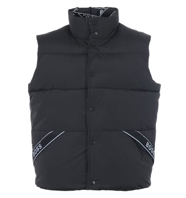 BOSS Logo Tape Reversible Gilet - Black