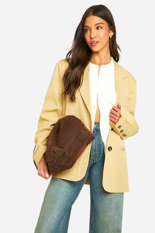 Single Breasted Relaxed Fit Tailored Blazer