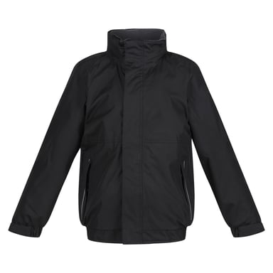 Regatta Kids Unisex Thermoguard Fleece Lined Dover Jacket (wind- und wasserdicht) (Schwarz/Asch)
