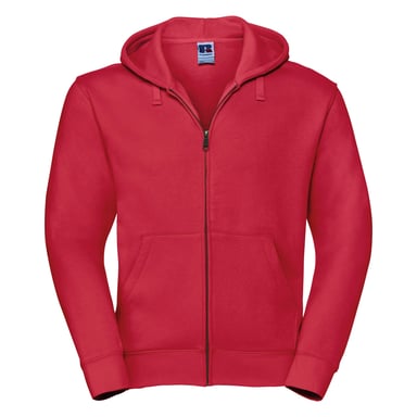Russell Herren Authentic Full Zip Hooded Sweatshirt / Hoodie (Classic Red)