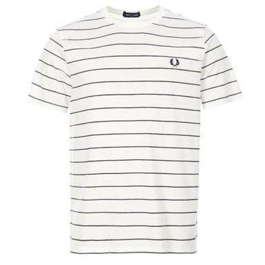 Fred Perry M8532 129 T-shirt à rayures blanches