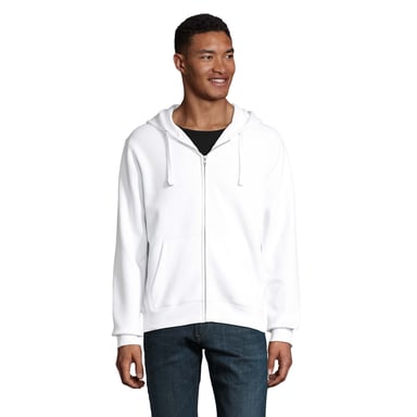 SOLS - "Spike" Hoodie mit durchgehendem Reißverschluss für Herren (Weiß)
