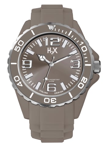 H2x Damen sg382dg2 Reef leuchtende, wasserfeste graue, weiche Gummi-Uhr