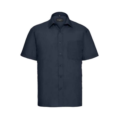 Russell Collection - Formelles Hemd Pflegeleicht für Herren kurzärmlig (Dunkelblau)