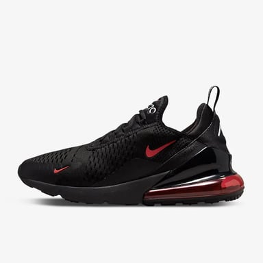 Nike Air Max 270 Trainers, Black/White/University Red