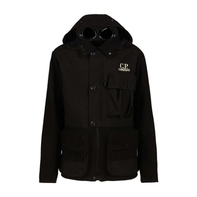 Men's C.P. Company Mixed Goggle Jacket in Black