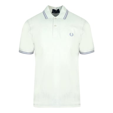 Polo Fred Perry à double liseré M12 I98 blanc
