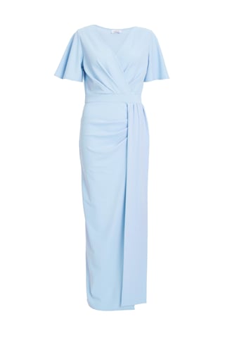 Light Blue Wrap Maxi Dress