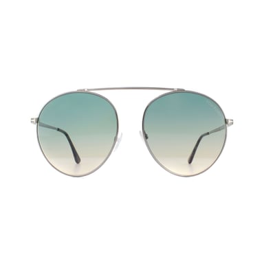 Tom Ford Sonnenbrille Simone 0571 14W Silber Grün Gelb Gradient