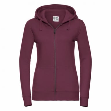 Russell Ladies Premium Authentic Zipped Hoodie (3-Lagen-Gewebe) (Burgund)