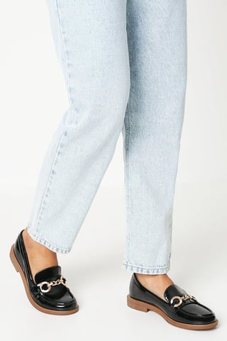 Lilli Patent Snaffle Apron Front Loafers