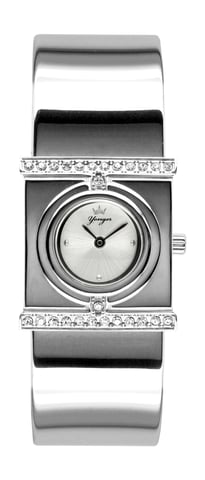 Yonger und Bresson: Uhr Silbernes Zifferblatt mit Diamanten auf der Lünette