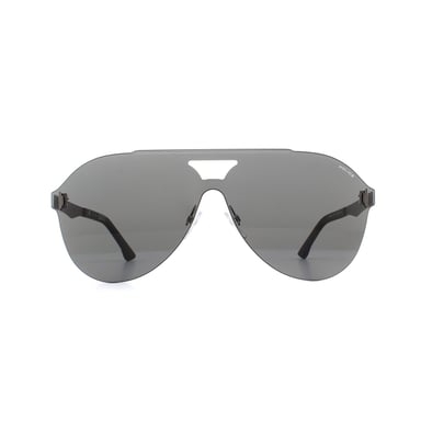 Polizei-Sonnenbrille SPL339 Flow 1 0627 Mattes Ruthenium Rauchgrau