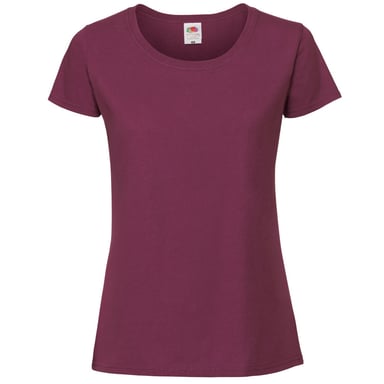 Fruit Of The Loom Damen/Damen Ringspun Premium T-Shirt (Oxblood)