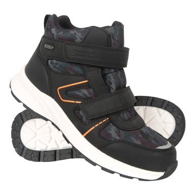 Mountain Warehouse Childrens/Kids Jupiter Adaptive Wasserdichte Wanderstiefel (Schwarz/Grün)