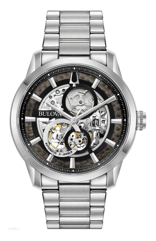 Bulova Sutton Automatik Herren Silberuhr 96A208