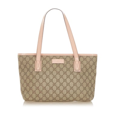 Vintage Gucci GG Supreme Tote Bag Brown