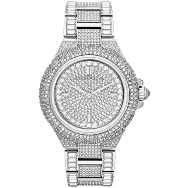 Michael Kors MK5869 Camile Glitz Silber Damenuhr