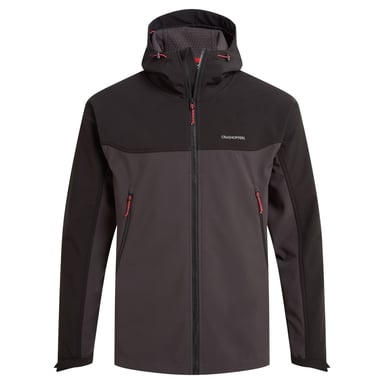 Craghoppers - "Seer" Jacke, wasserfest mit Kapuze für Herren (Schwarz/Schwarzer Pfeffer)