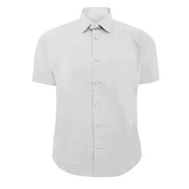 Russell Collection Herren Kurzarm Hemd (Weiß), pflegeleicht