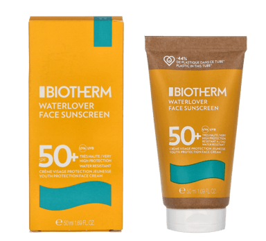 Biotherm Waterlover Face Sunscreen Cream SPF50+.