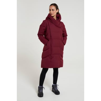 Mountain Warehouse Womens/Ladies Cosy Extreme II Wrap Down Jacket (Burgundy)
