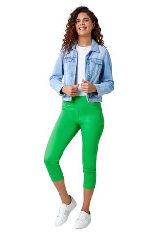 Cropped Stretch Denim Jegging Cotton Capri Jean Leggings