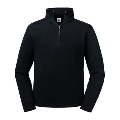 Russell Herren Authentic Zip Neck Sweatshirt (Schwarz)