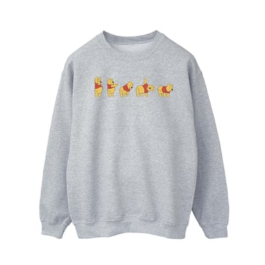 Disney Herren Winnie The Pooh Stretching Sweatshirt (Sport grau)