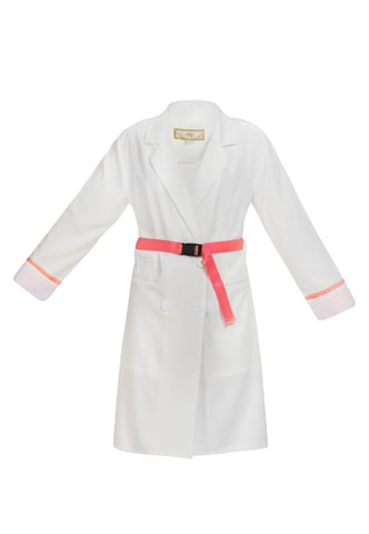 Mymo Kaminsims Damen weiss neonpink