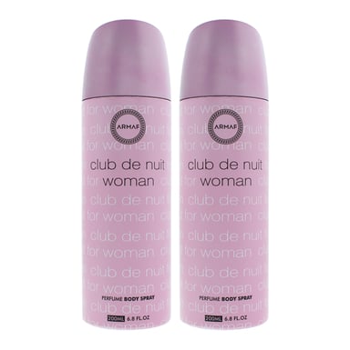 Armaf Club De Nuit Women Body Spray 200ml x 2