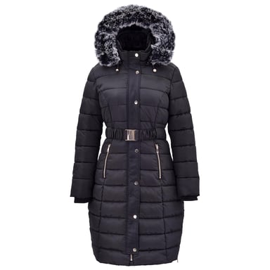 Golddigga Womens Long Belted Jacket Top